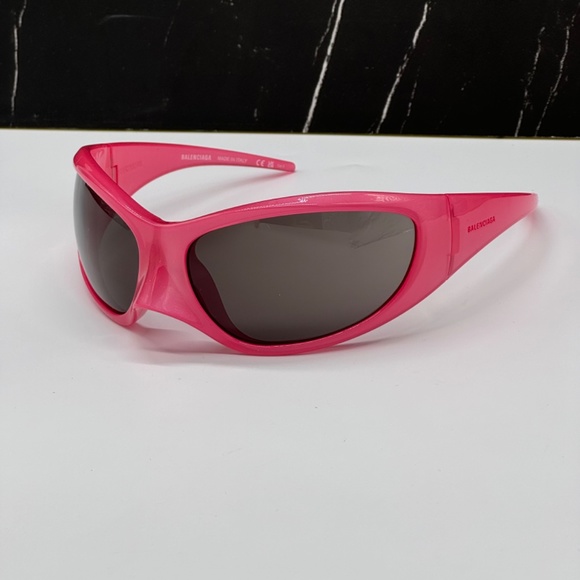 NEW BB0252S 002 BALENCIAGA PINK GREY WOMEN BALENCIAGA SUNGLASSES - Picture 3 of 12